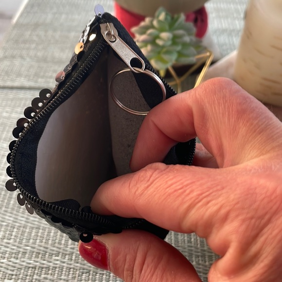 #7P Small Sequined Star Pouch Keychain - Picture 8 of 8